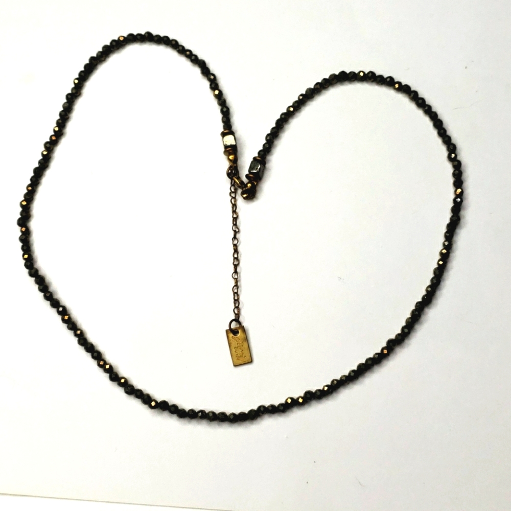 °Millard Couture 22" beaded Pyrite necklace